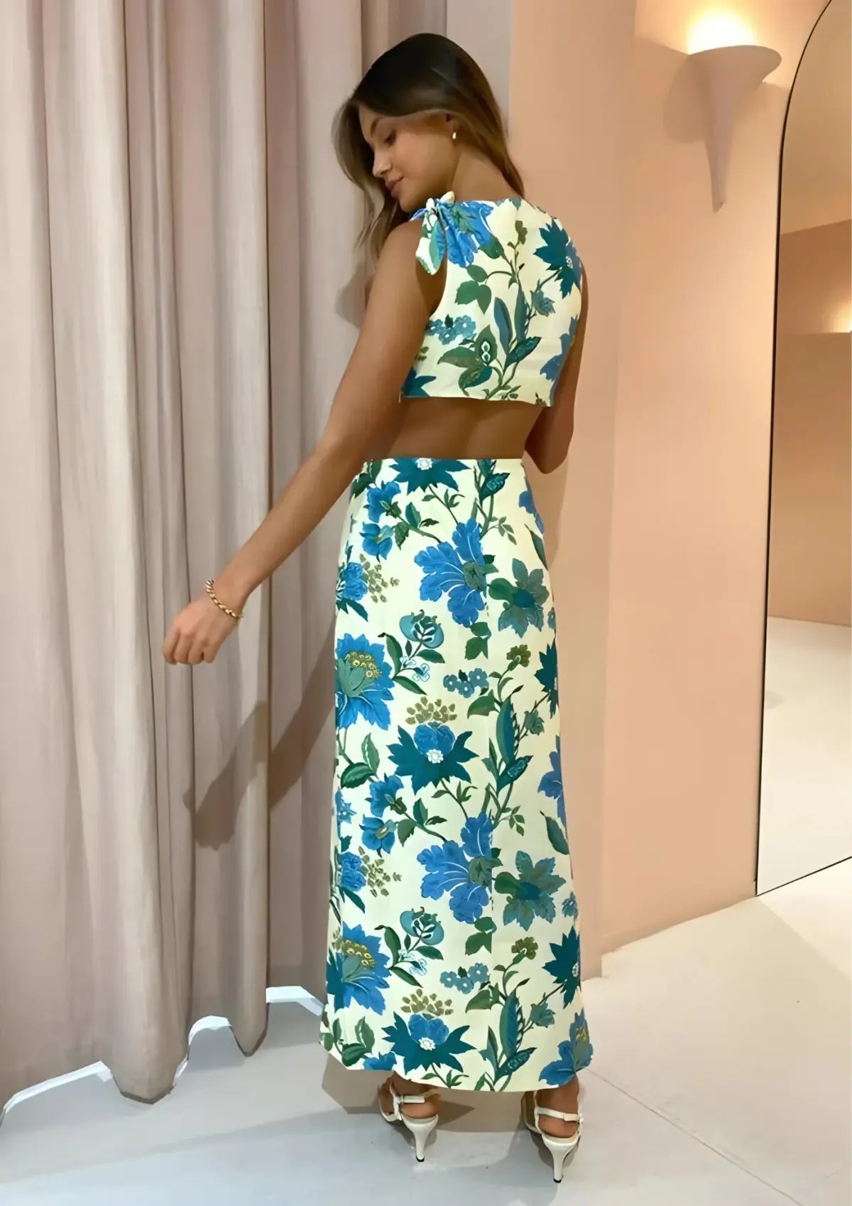 Sir the Label Alexandre Tie Midi Dress in Marguerite Floral Print Size 1 / AU 8 photo 3