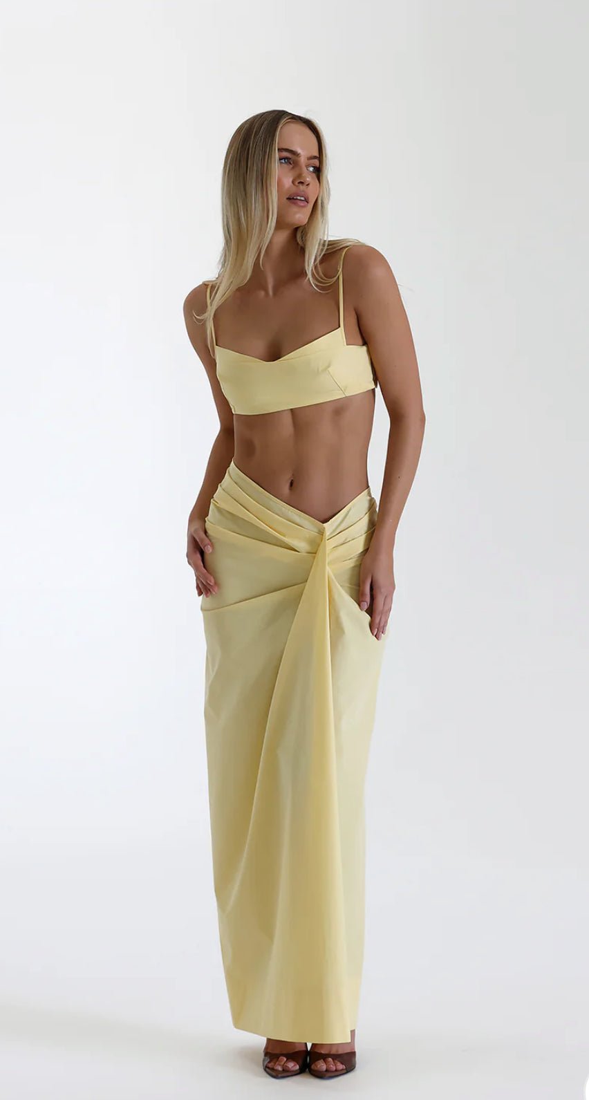 Natalie Rolt Tala Crop + Skirt Set Lemon photo 2