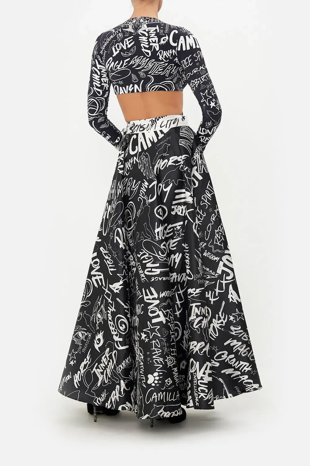 Camilla Maxi Wrap Skirt Spirit Scribble Print Size S / AU 10 photo 3