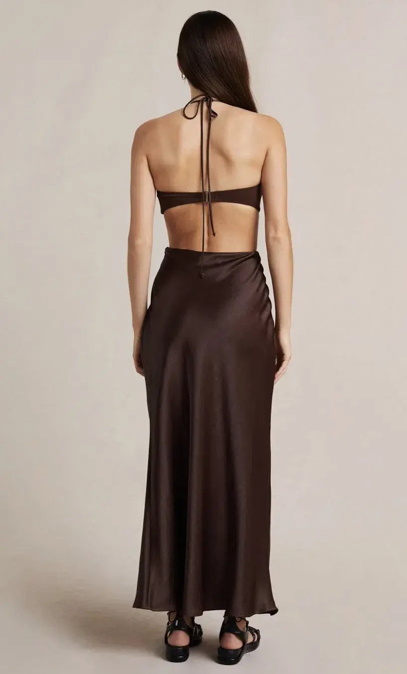 Bec & Bridge Nadia Cutout Dress Brown Size 10 photo 3