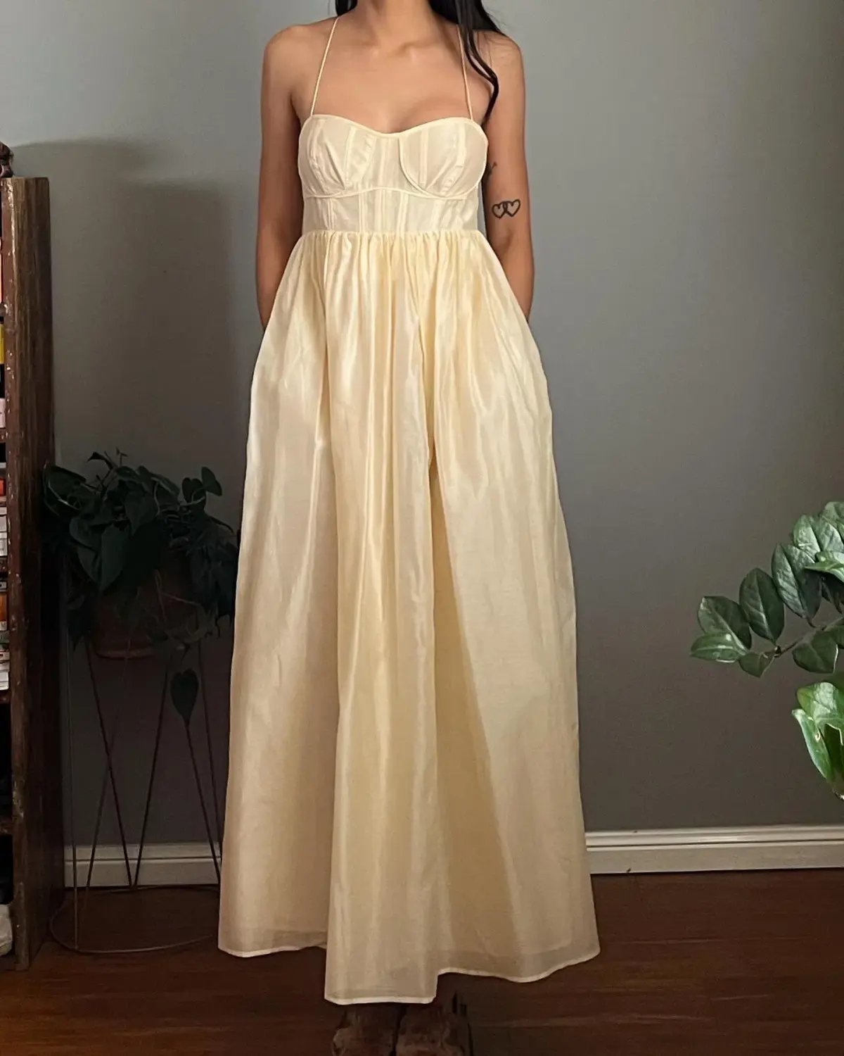 Ulla Johnson Mariza Cotton Blend Organza  Midi Dress Cream Size XS/Au 4 photo 3