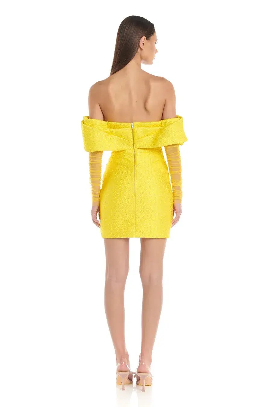 Eliya The Label Oscar Dress Mini Dress Yellow Size M/Au 10 photo 3