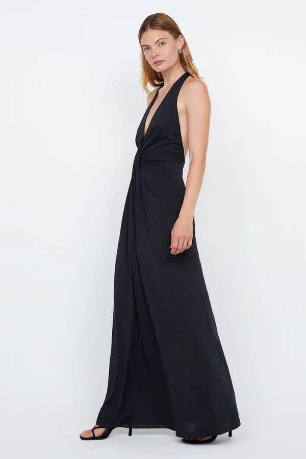 Bec & Bridge Tillie Drape Maxi Dress - Black photo 2