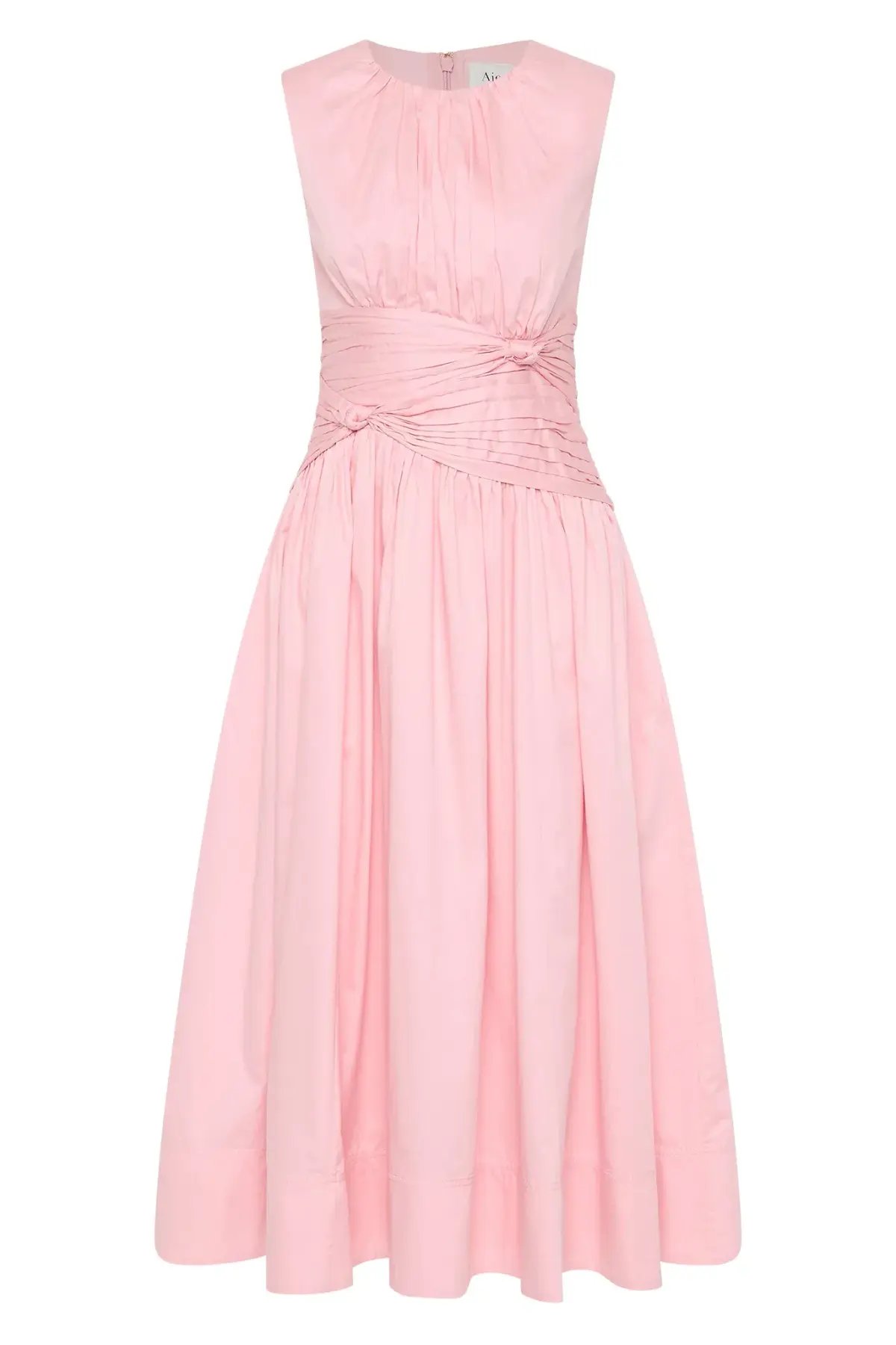 Aje Agatha Knot Waist Midi Dress Pink Size AU 14 photo 4