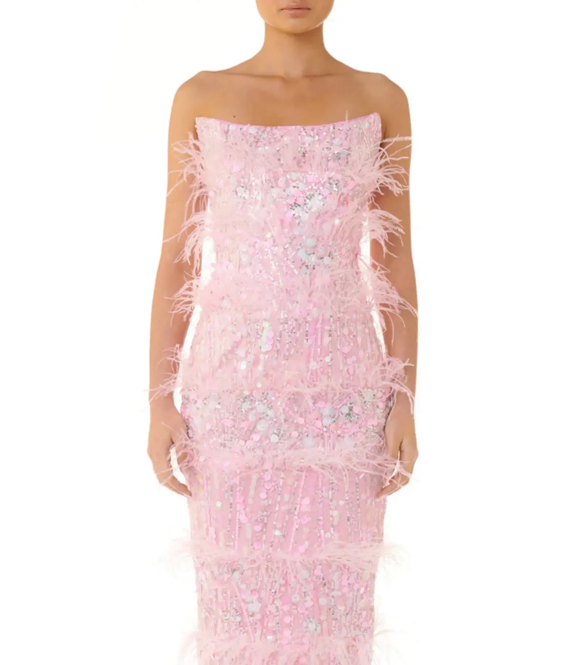 Eliya The Label Madelyn Midi Dress Pink Size XL / AU 14 photo 2