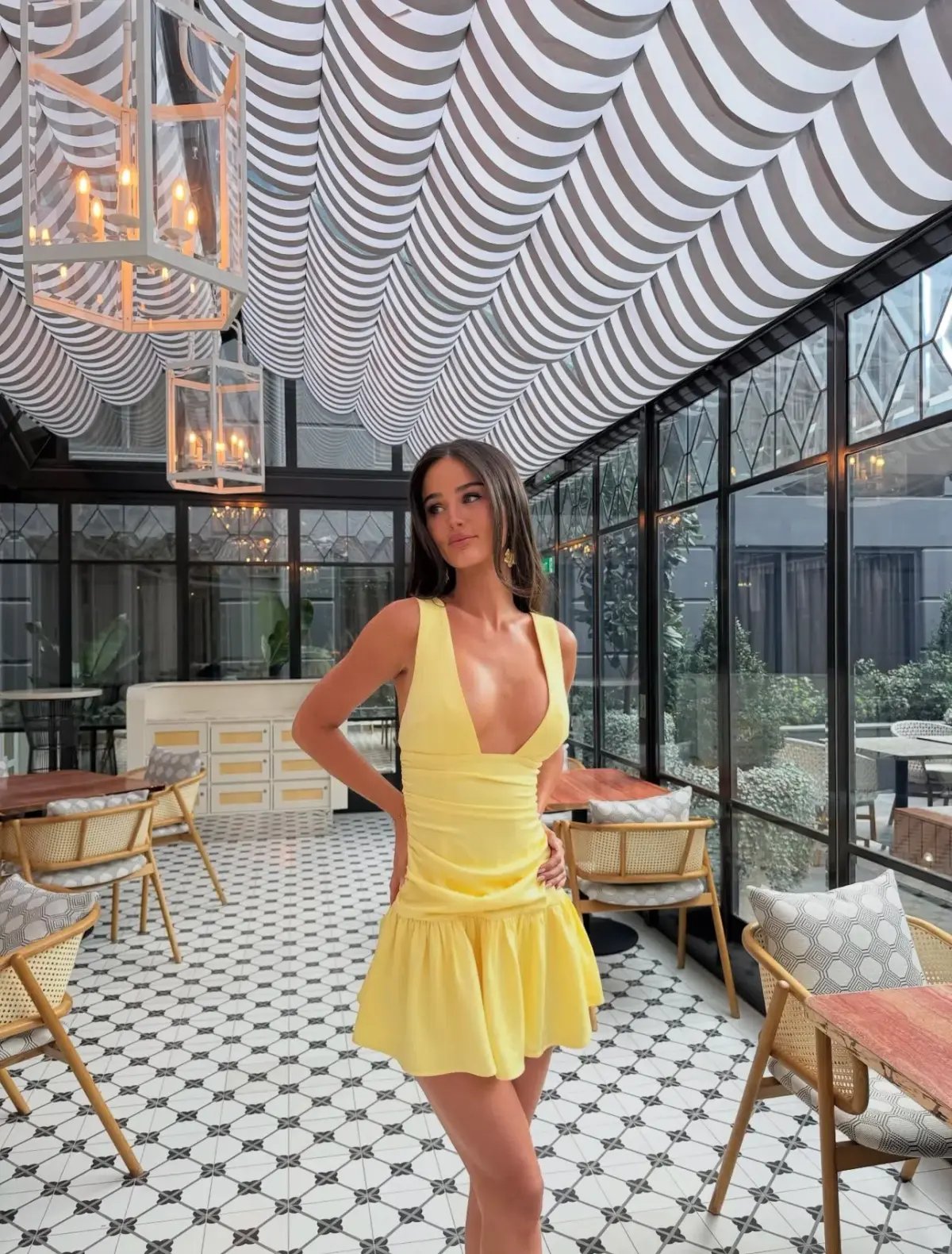 Sasha Therse Flora Mini Dress Yellow Size S/Au 8 photo 4