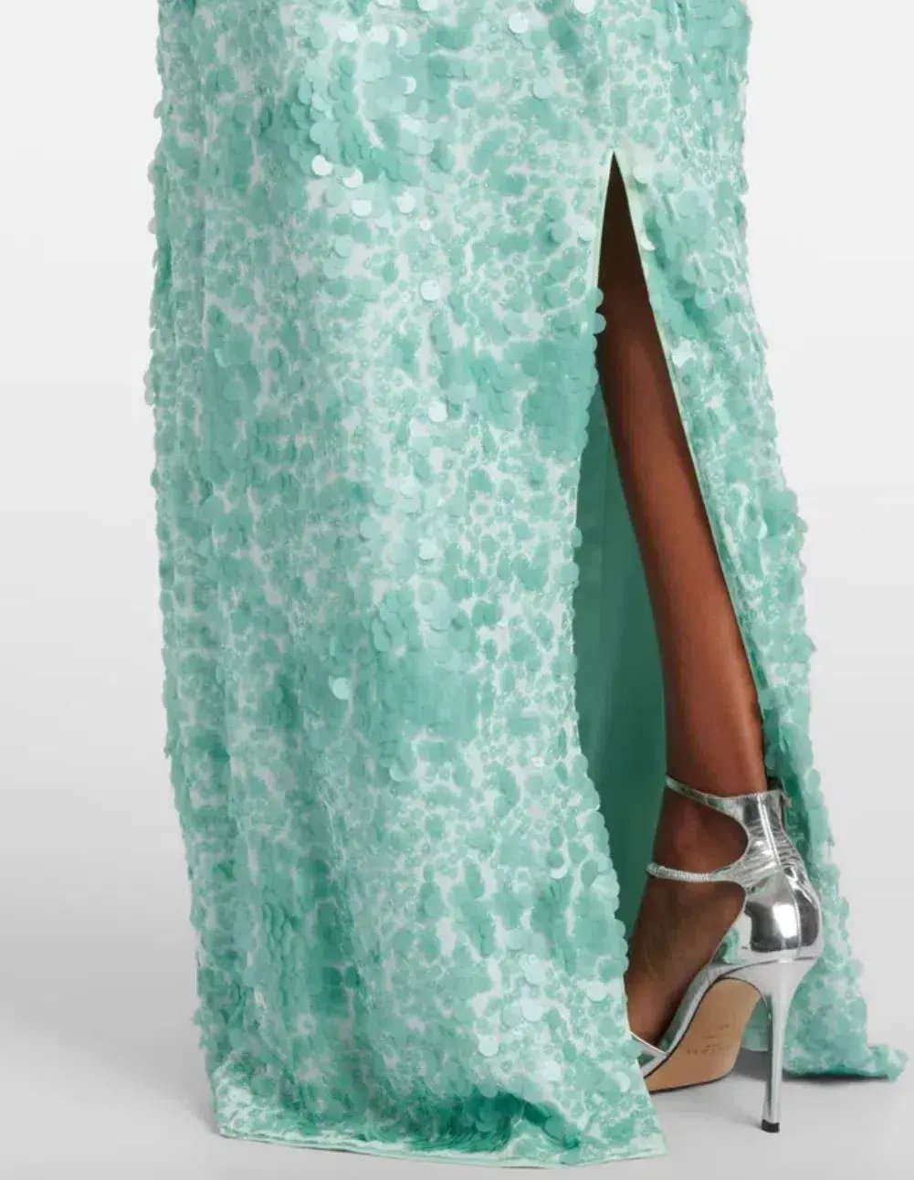 Simkhai Bex Sequined Maxi Dress in Green Size US 4 /AU 8 photo 3
