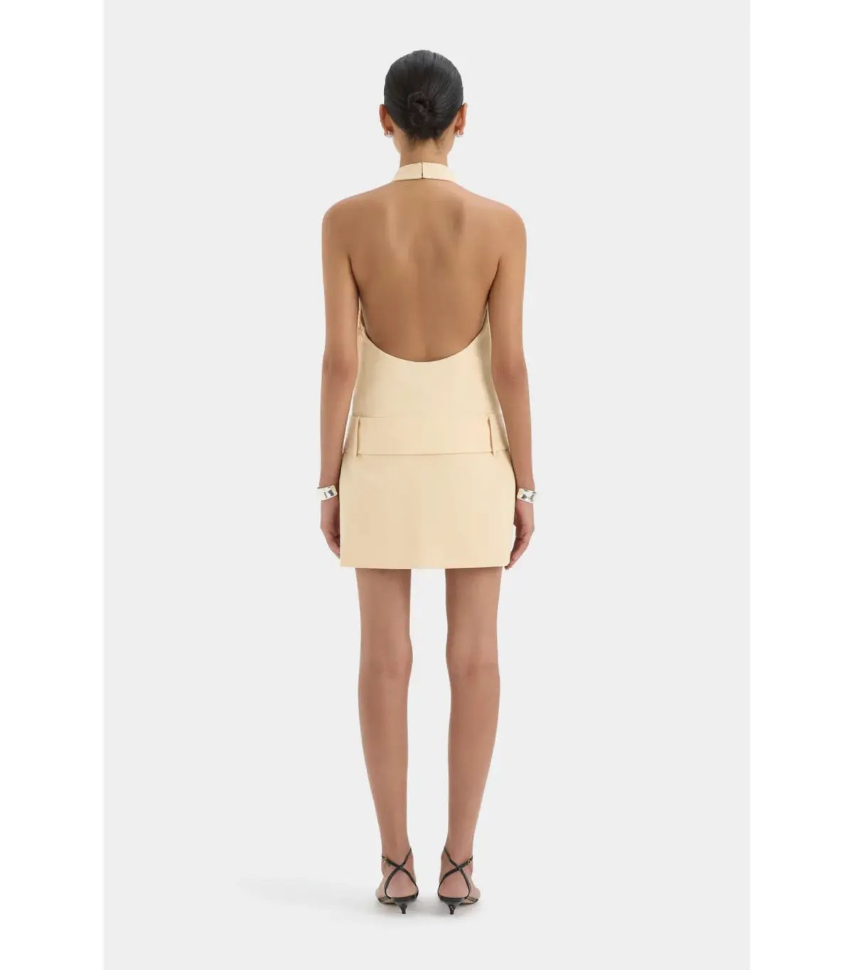 Sir the Label Sabina Belted Mini Dress in Butter Size 10 photo 3