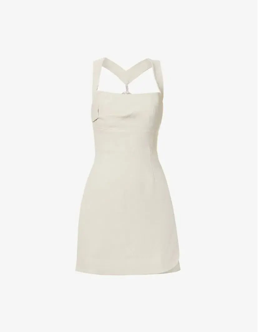 Rachel Gilbert Blaise Mini Dress Stone Size 4/AU 14 photo 4