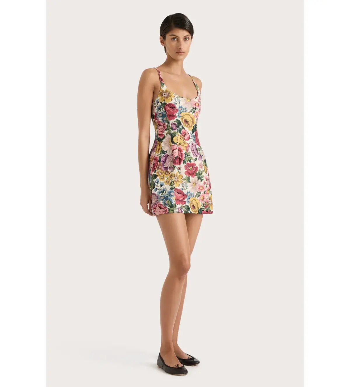 Faithfull the Brand Sanne Mini Dress Colette Floral Multi Size AU 8 photo 2