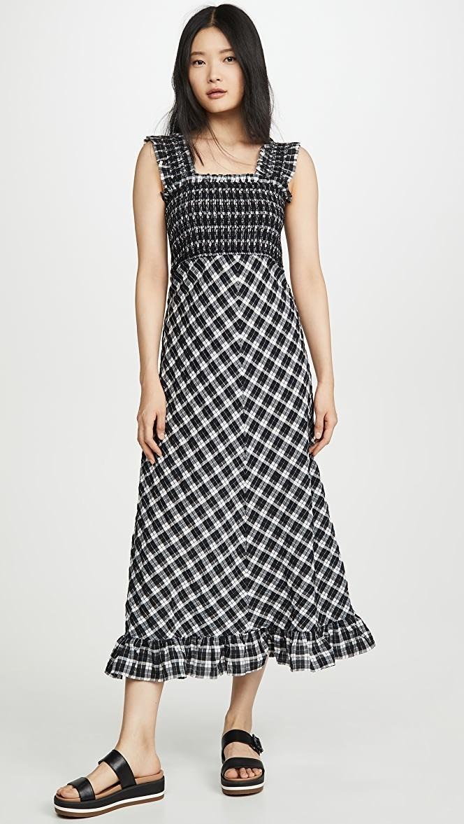 Ganni Seersucker check dress photo 3