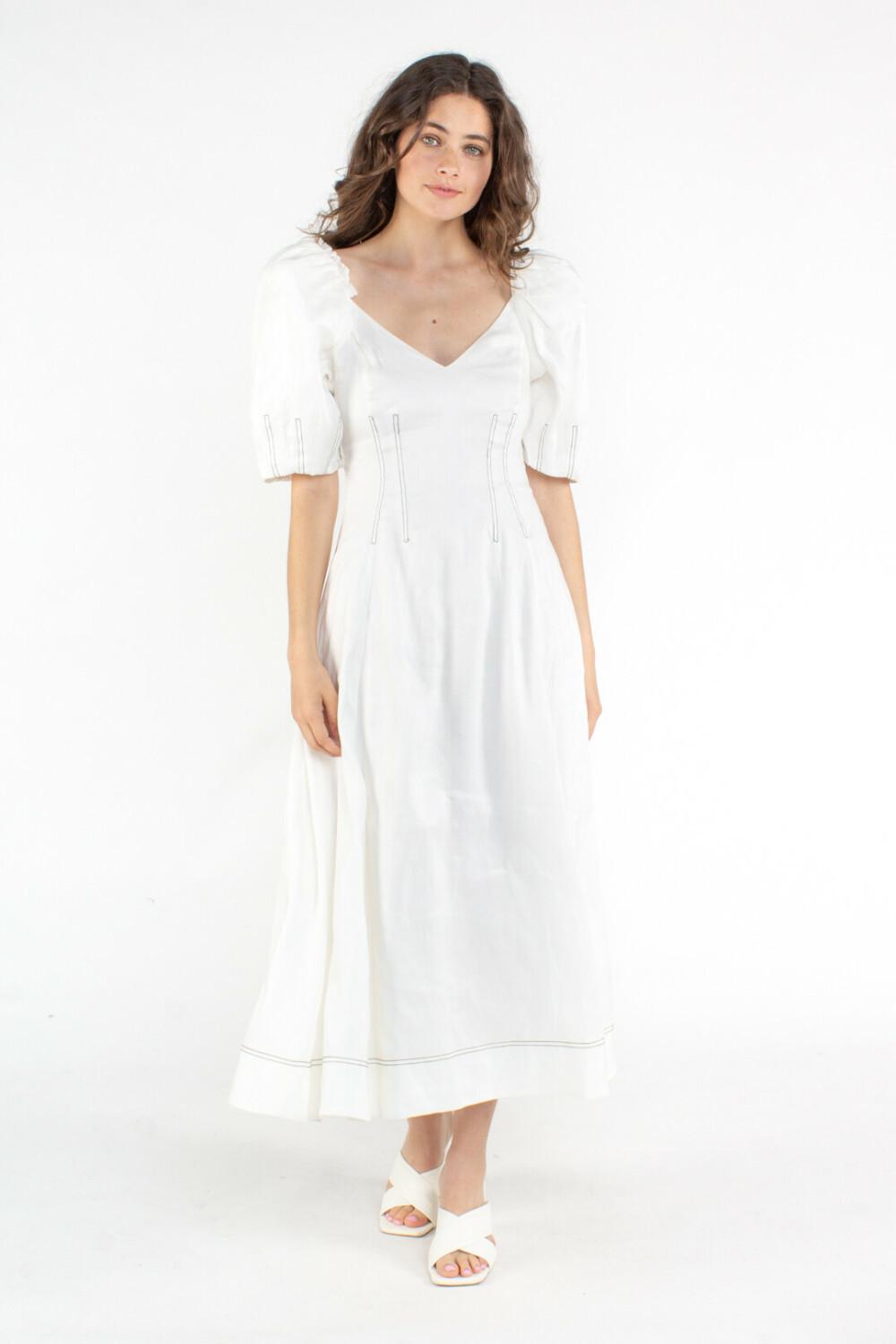 Aje Grove Dress White Size 6 photo 4