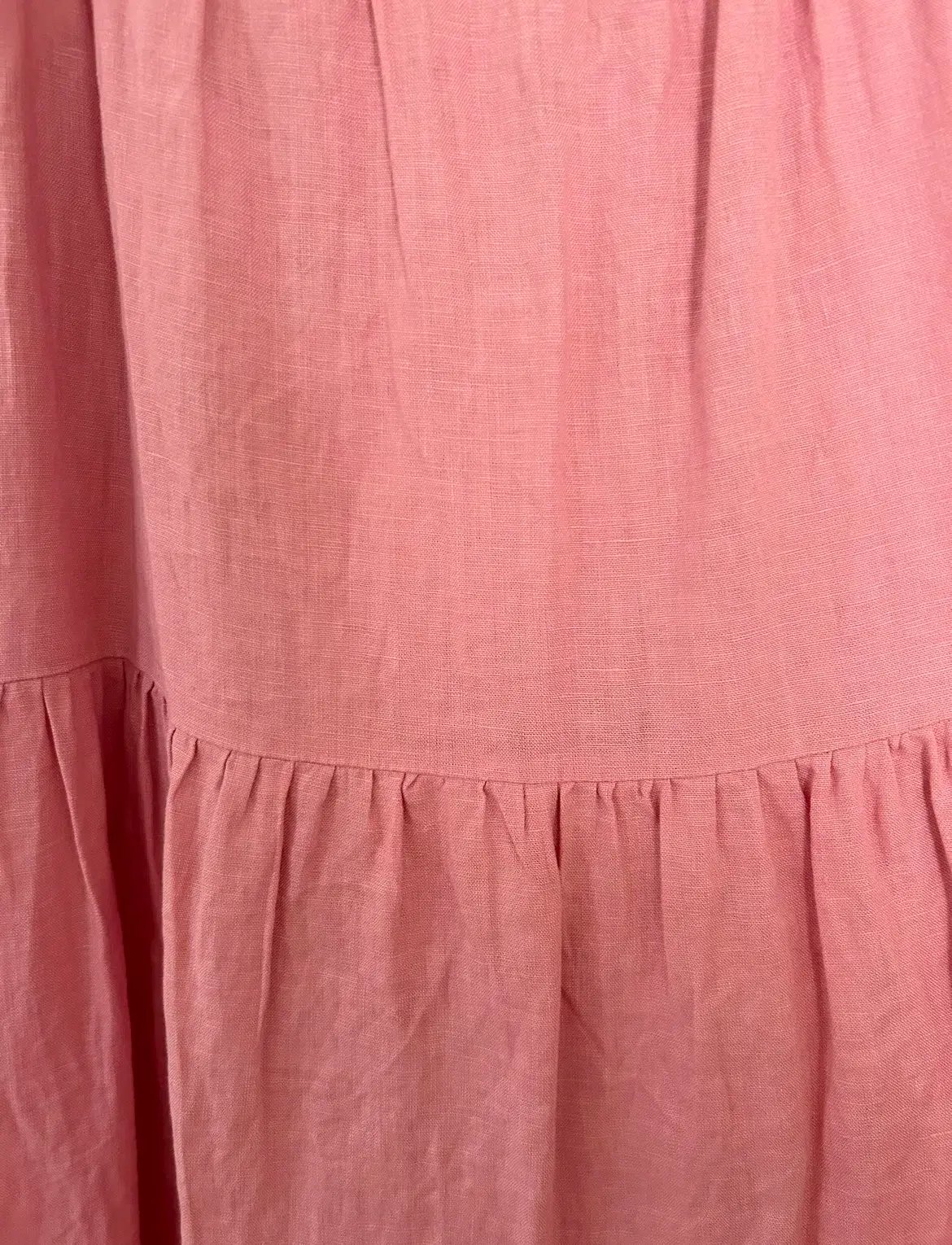 Aere Linen Tie Strap Dress Pink Size 8 photo 6