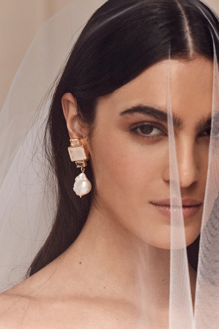 Christie Nicolaides Bambina Earrings - White photo 2