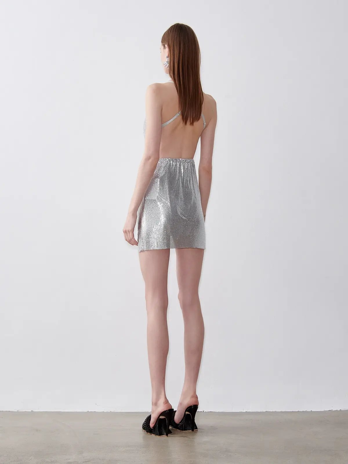 Poster Girl Adrianne Mini Dress Silver Size 8 photo 2
