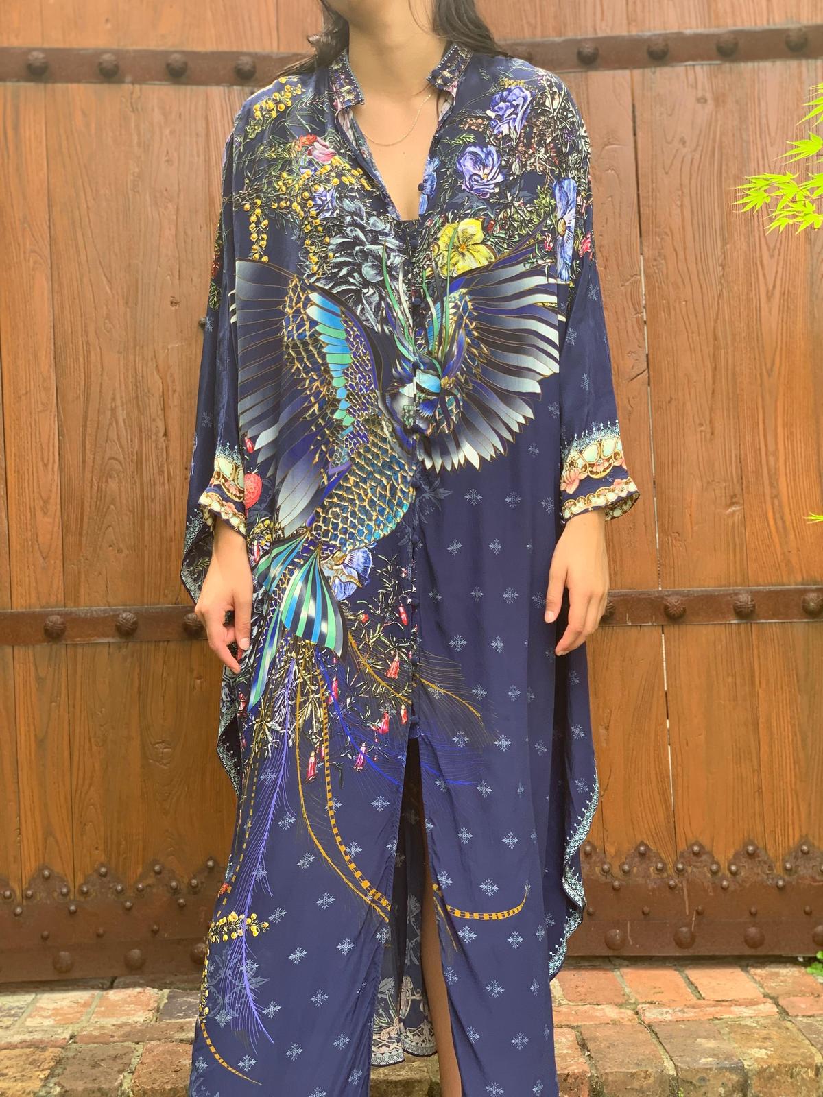 Camilla Southern twilight kaftan w high collar size 16 photo 2