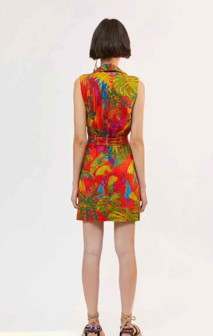 Farm Rio Urben Jungle Mini Dress Print Size 6 photo 3