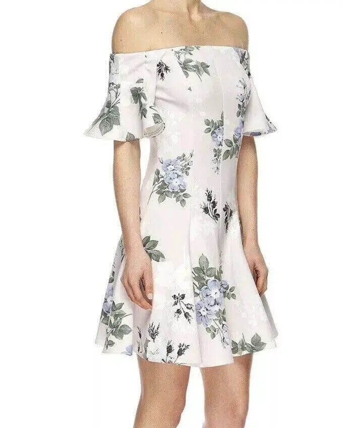 Lover Off Shoulder Mini Dress Floral Size 10 photo 2