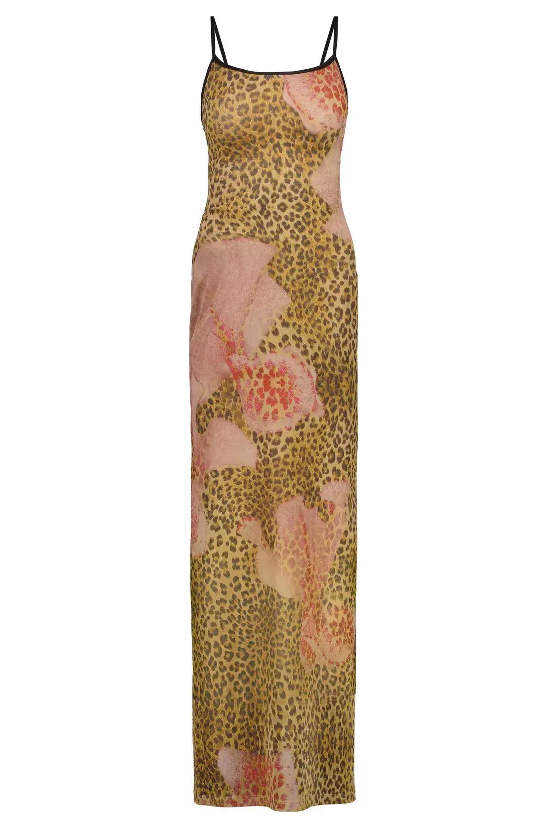 With Harper Lu Mesh Slip Maxi Dress Brown Leopard Size S/AU 8 photo 8