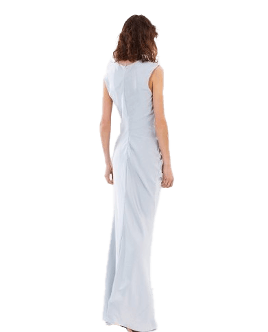 CAMILLA AND MARC Silver Grazia Gown Size 12 photo 2