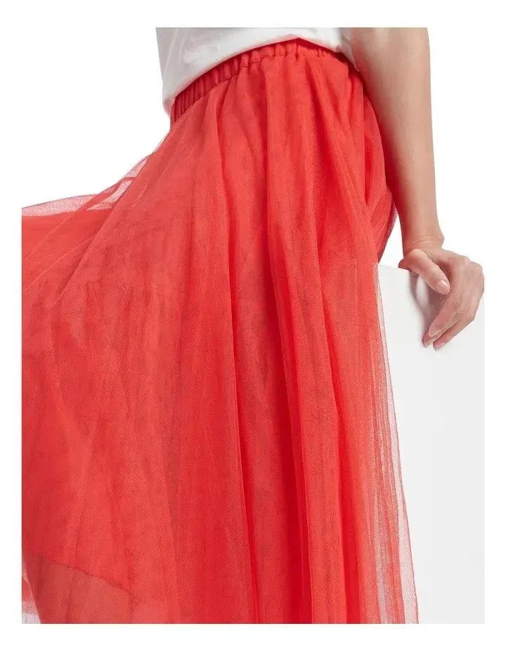 Marcs Tulle Skirt Pink Coral Size AU 14 photo 2