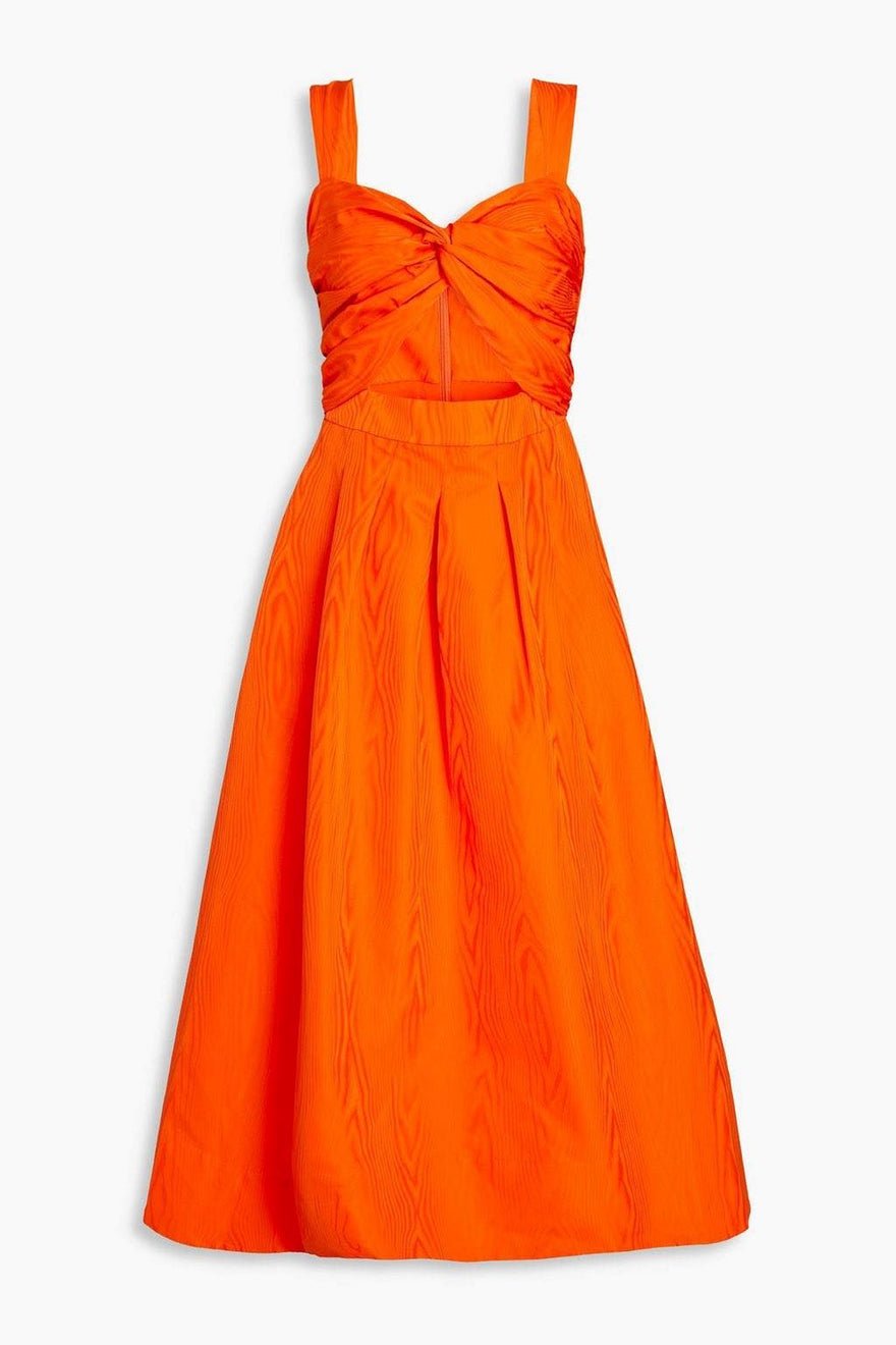 Rebecca Vallance Carmelita Cut Out Midi Dress Orange photo 2