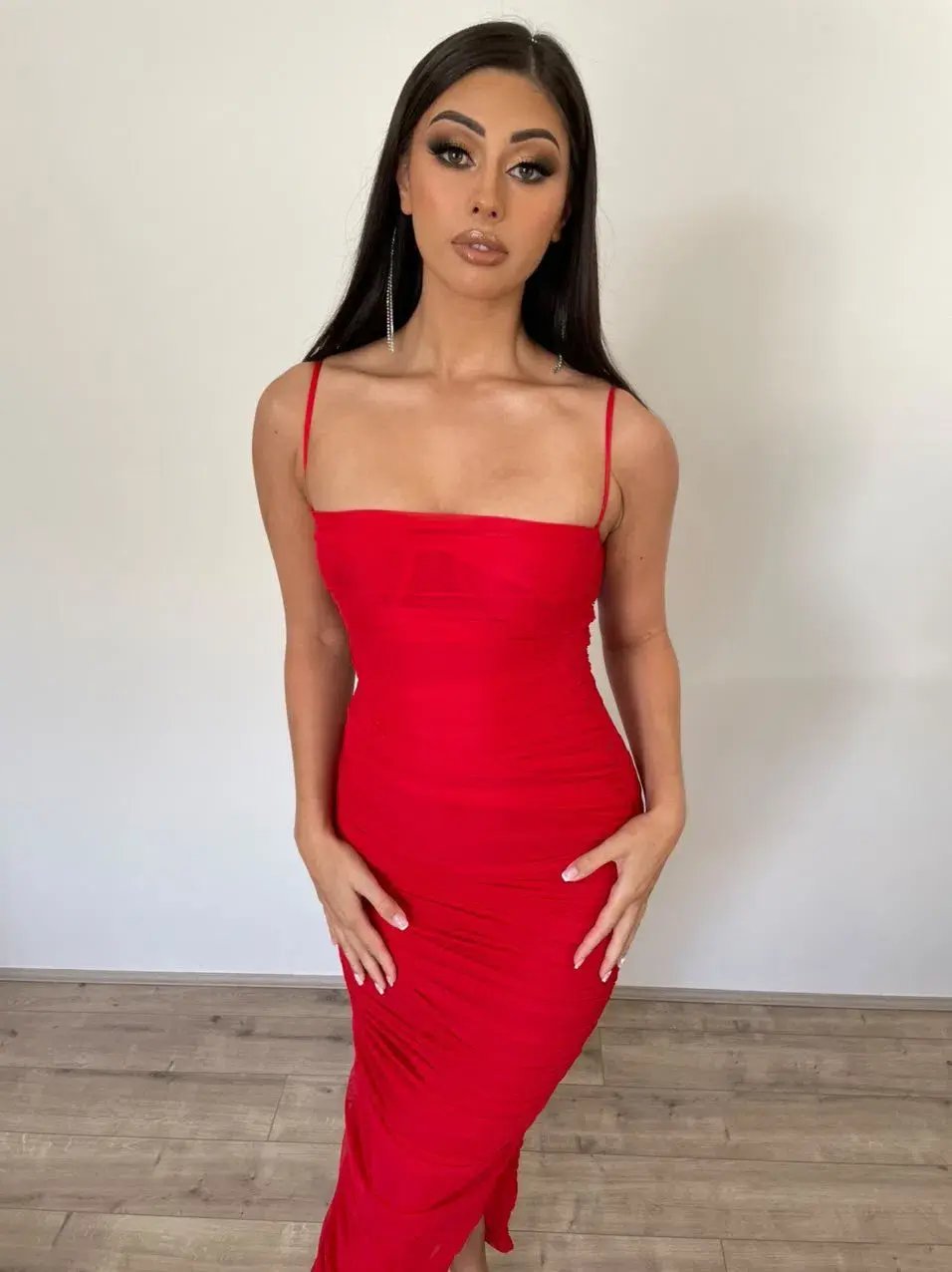 House of CB Fornarina Midi Dress Red Size 8 photo 5