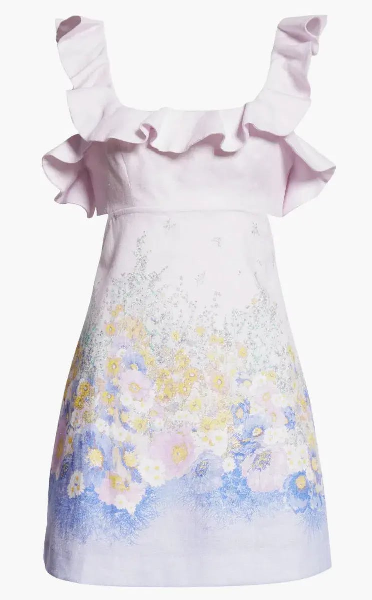 Zimmermann Floral Print Linen Mini Dress Size 3 / AU 14 photo 2