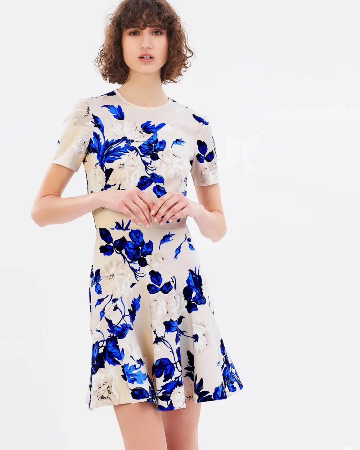 Lover Watercolour Scuba Mini Dress Floral Size AUS 8 US 4 photo 2