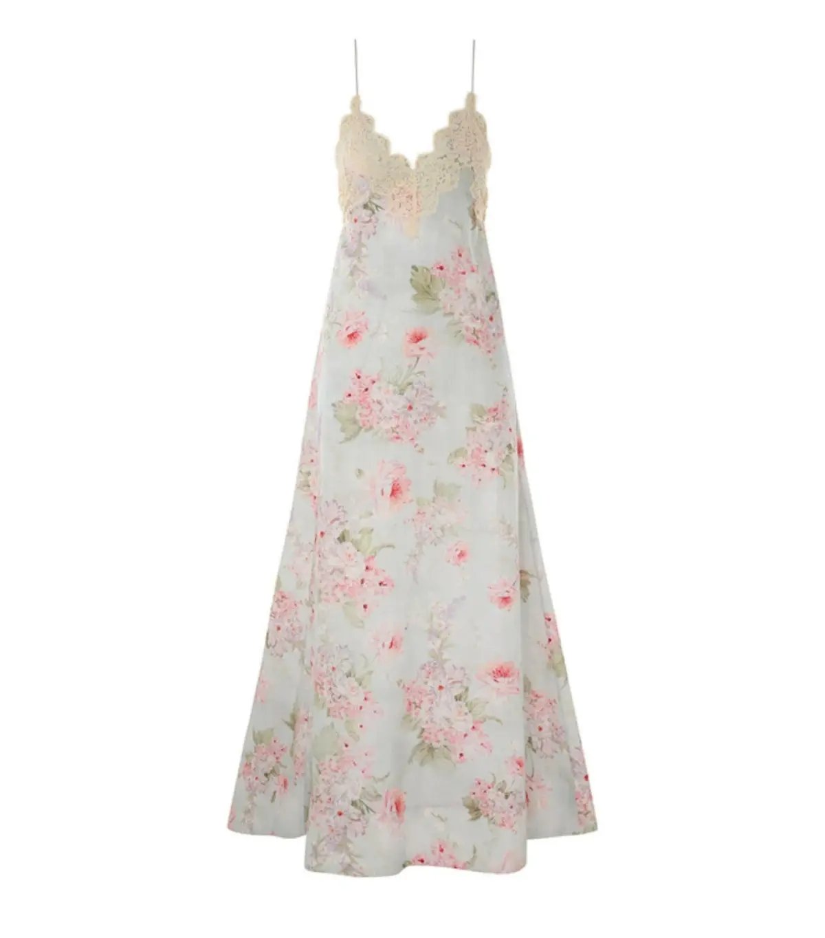 Zimmermann Halliday A-Line Maxi Dress in Blue Watercolour Floral Size 0 / AU 8 photo 3