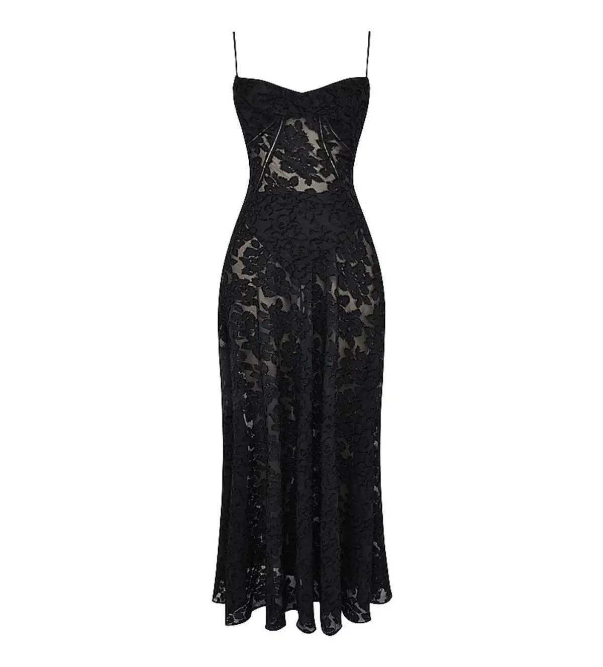 House of CB Seren Floral Lace Back Maxi Dress Black Size S/AU 8 photo 6