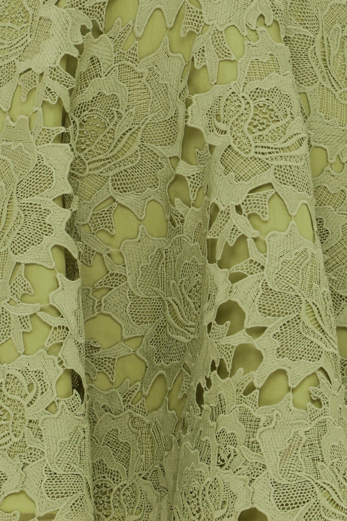 LEO LIN ELISE LACE SHORT SLEEVE MINI DRESS - OLIVE photo 6