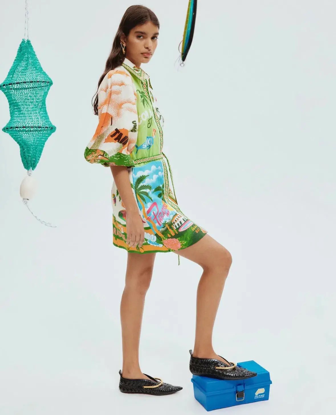 Alemais Paradiso Mini Dress Multi Print Size 16 photo 4