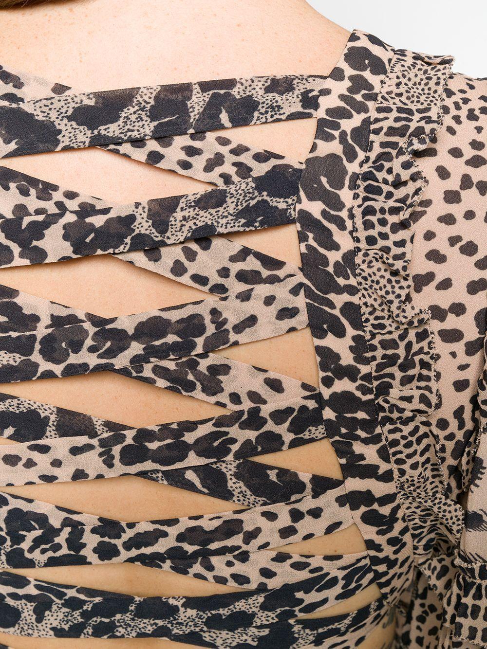 Zimmermann / Allia Cut Out Long Dress / Leopard Print / Size 3 (Size 12-14) photo 5