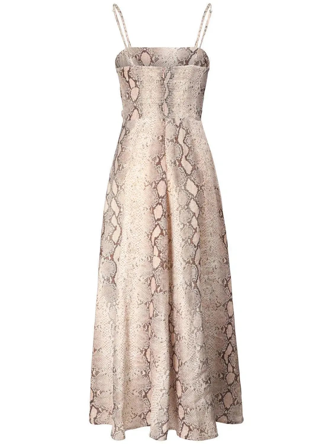 Zimmermann Bellitude Python Cut Out Midi Dress Animal Print Size 1 / AU 10 photo 5