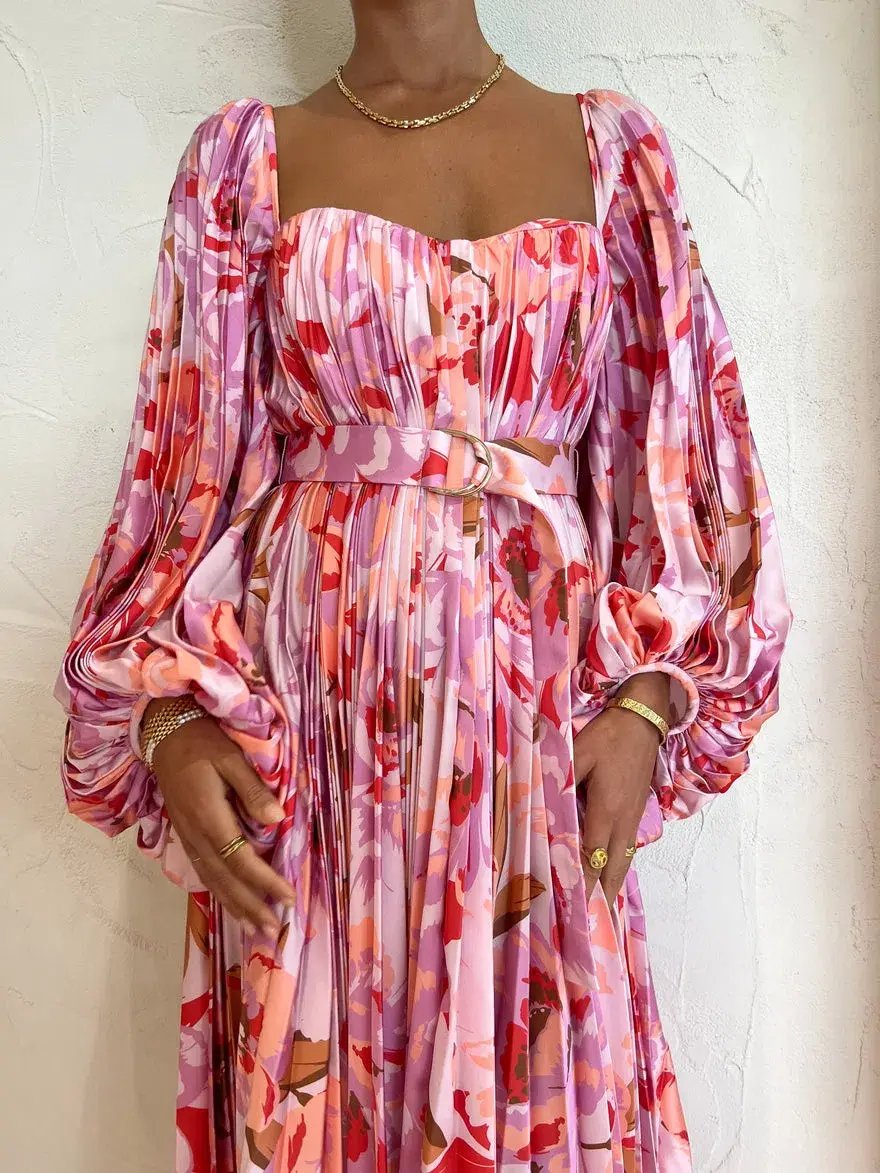 Acler Lothair Midi Dress In Peony Harvest Size 6 photo 3