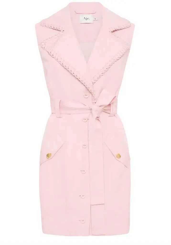 Aje Encompass Utility Mini Dress Pink Size 8 photo 5