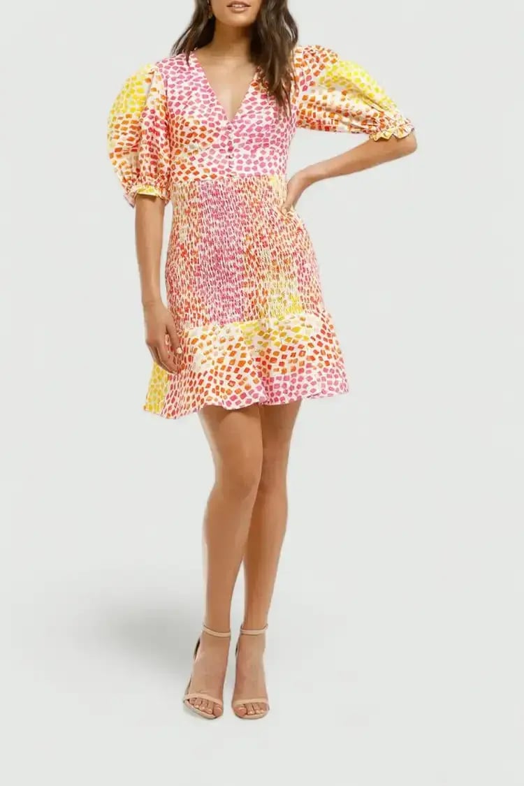 Ministry of Style Gazania Mini Dress Multi Print Size 8 photo 2