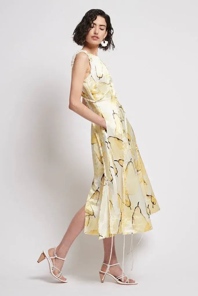 Aje Unlace Sleeveless Midi Dress Yellow Size 12 photo 2