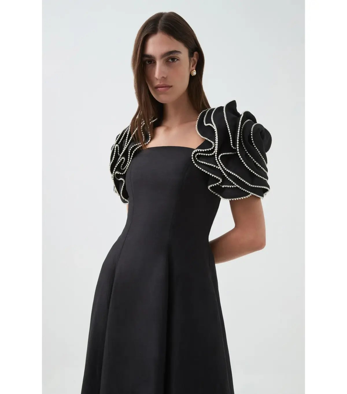 Aje Twyla Midi Dress Black Size AU 12 photo 2