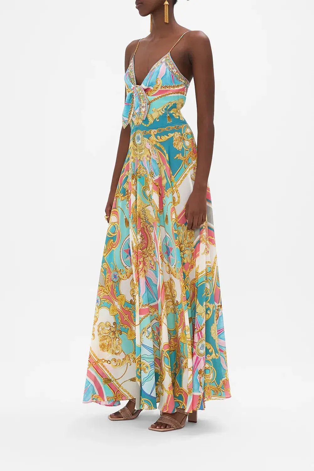 Camilla Sail Away with Me Tie Front Dress Multi Size XS/Au 6 photo 4