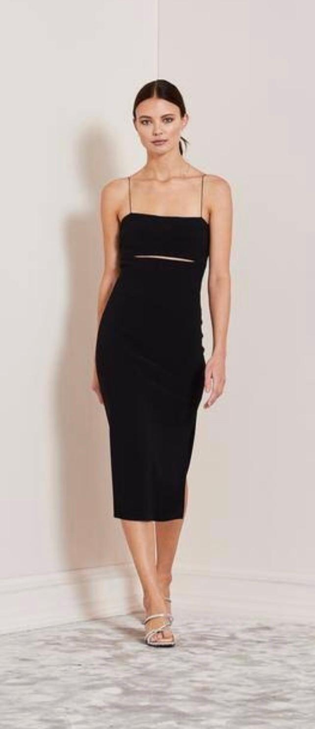 Bec & Bridge Midi Dress Black Size 8 photo 2