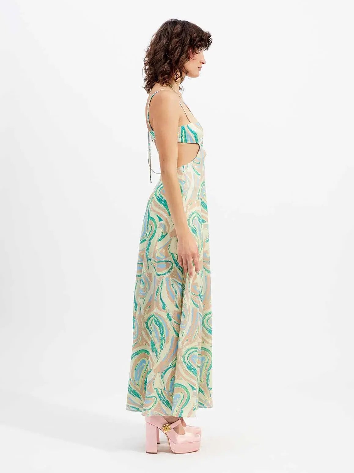 Alice McCall Swan Lake Midi Dress in Citrus Size 10 photo 4