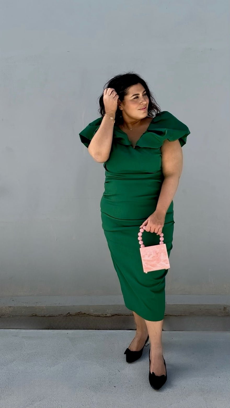 Rachel Gilbert Frey Dress, Green photo 2