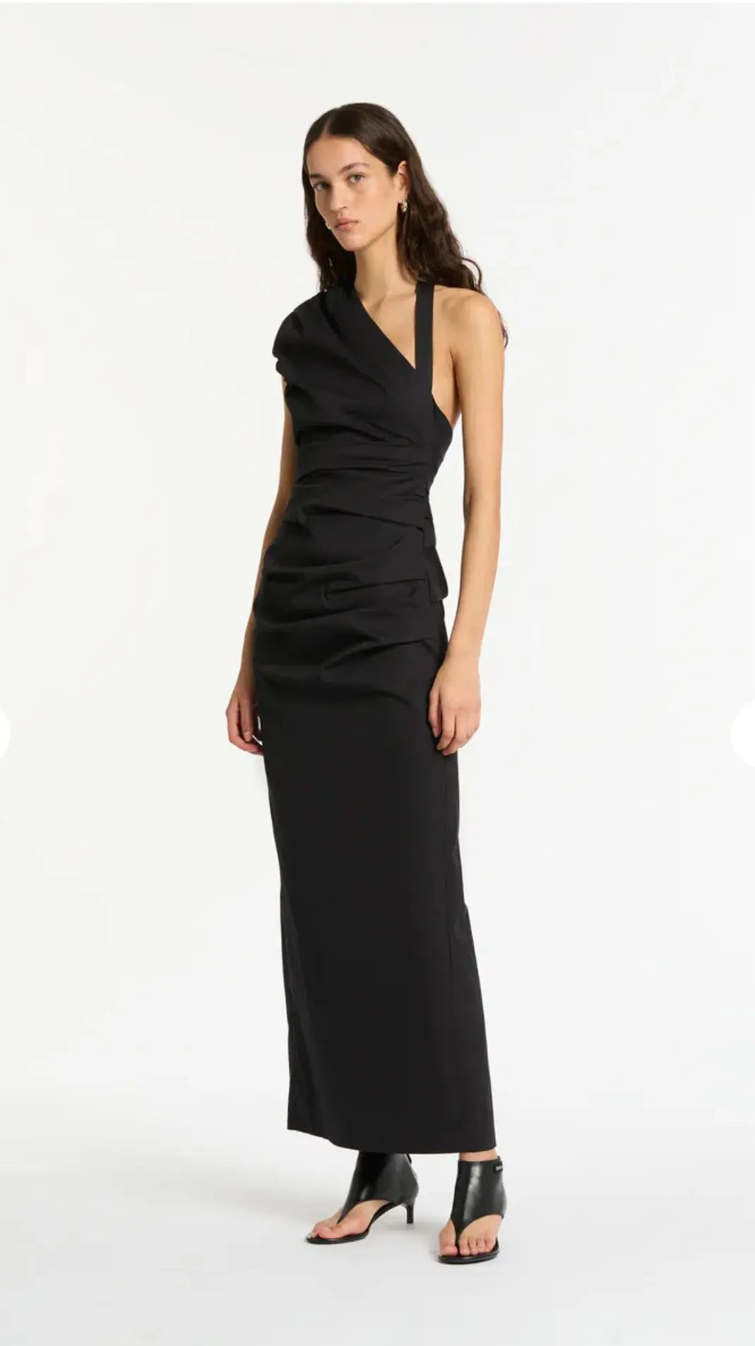 Sir the Label Giacomo Gathered Gown in Black Size 10 photo 2
