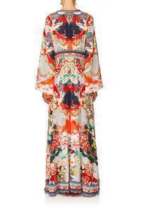 Camilla 'Geisha Girl' Kimono Sleeve Dress with Shirring Detail Size 14 photo 5