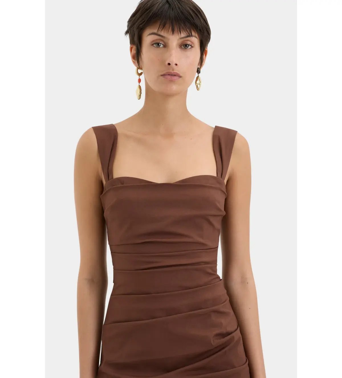 Sir the Label Dahlia Balconette Gown Dress Chocolate Size 2 / Au 10 photo 2