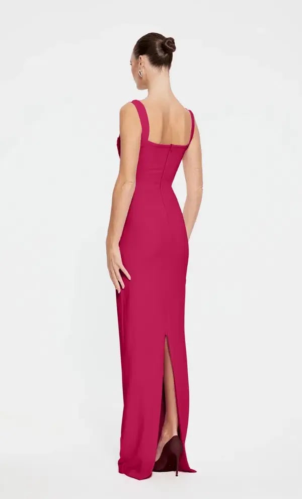 Effie Kats Marbella Gown Raspberry Size 8 photo 2