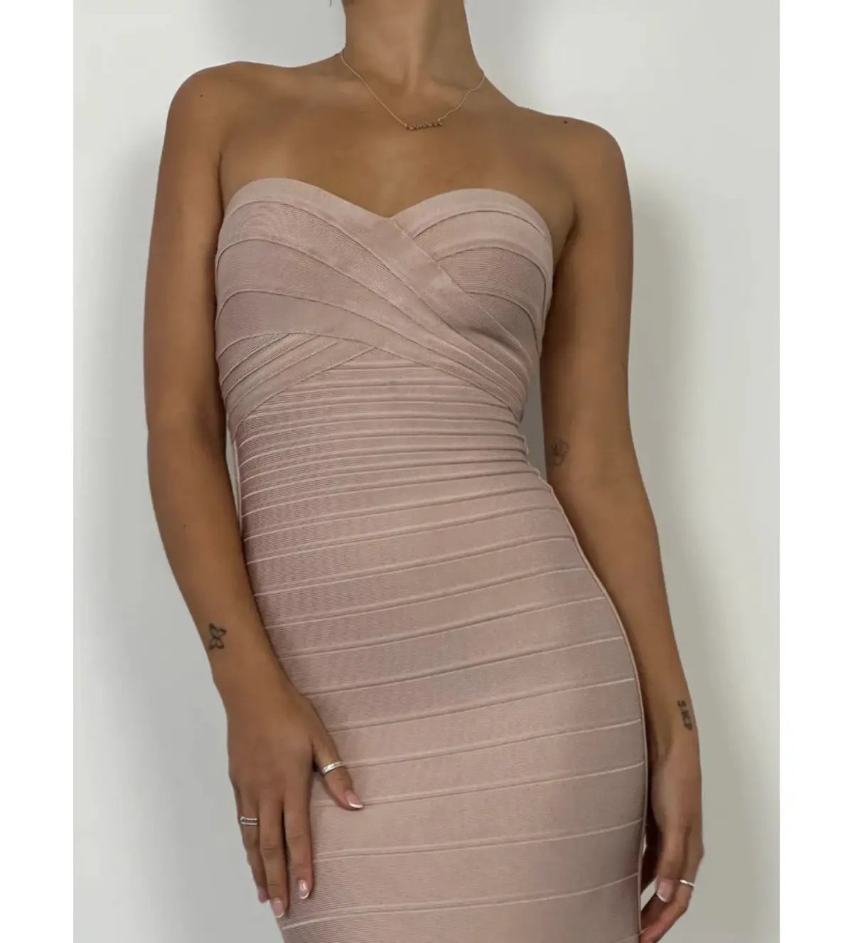 Herve Leger Sara Gown Blush Size S / AU 8 photo 4