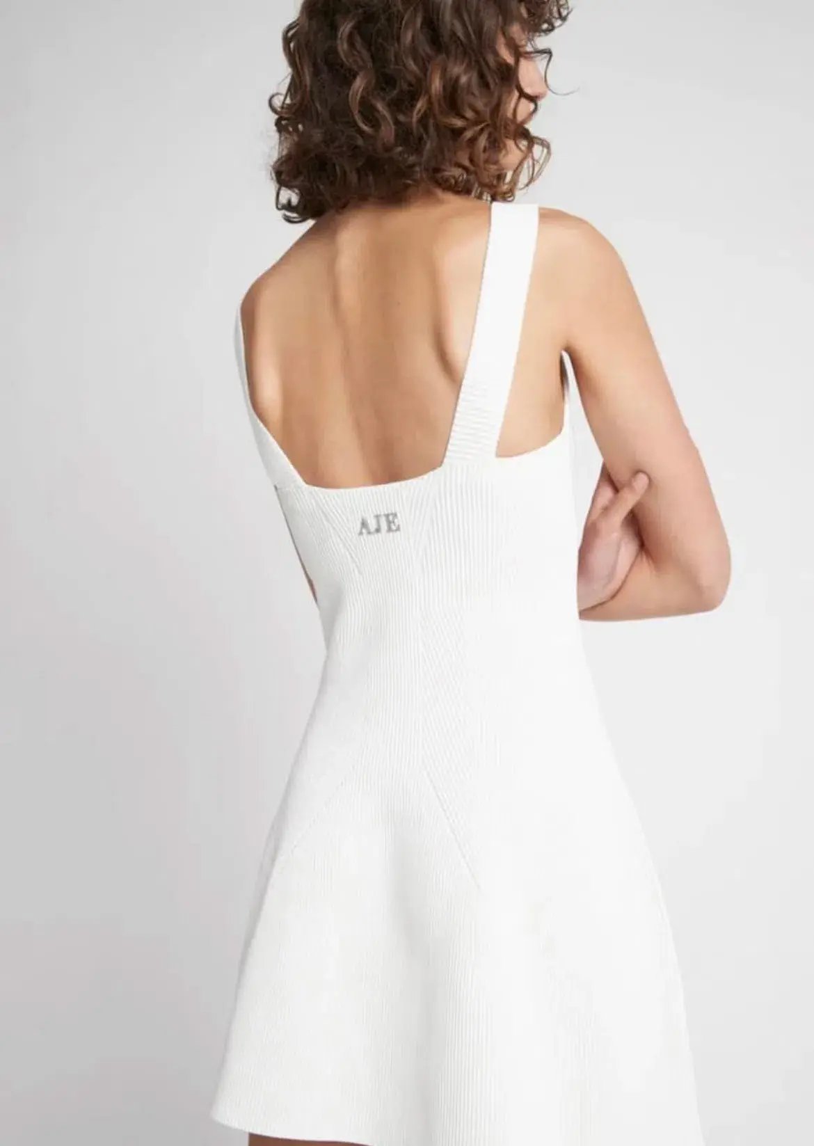 Aje Casa Mini Knit Dress White Size 6 photo 3